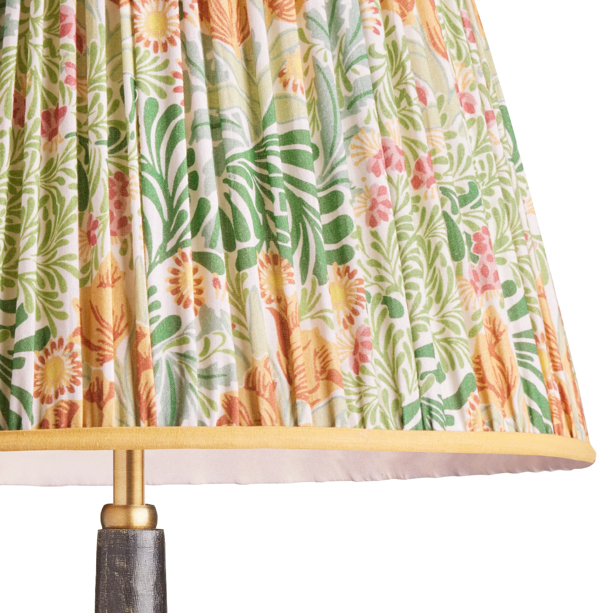 16 inch straight empire shade in herball and weld bower printed cotton by Morris & Co - Image 2