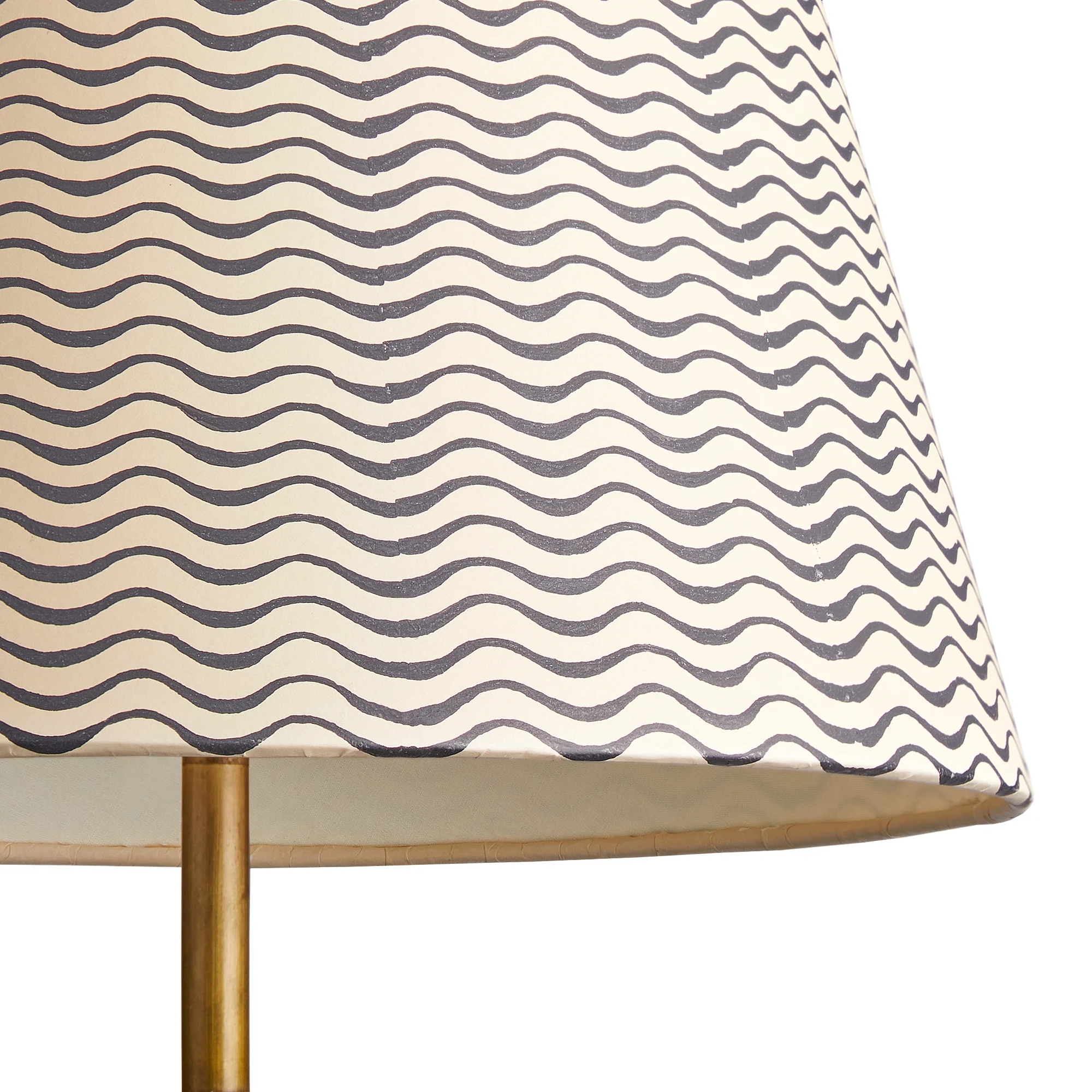 16 inch straight empire shade in jet ripples hand painted card - Image 2