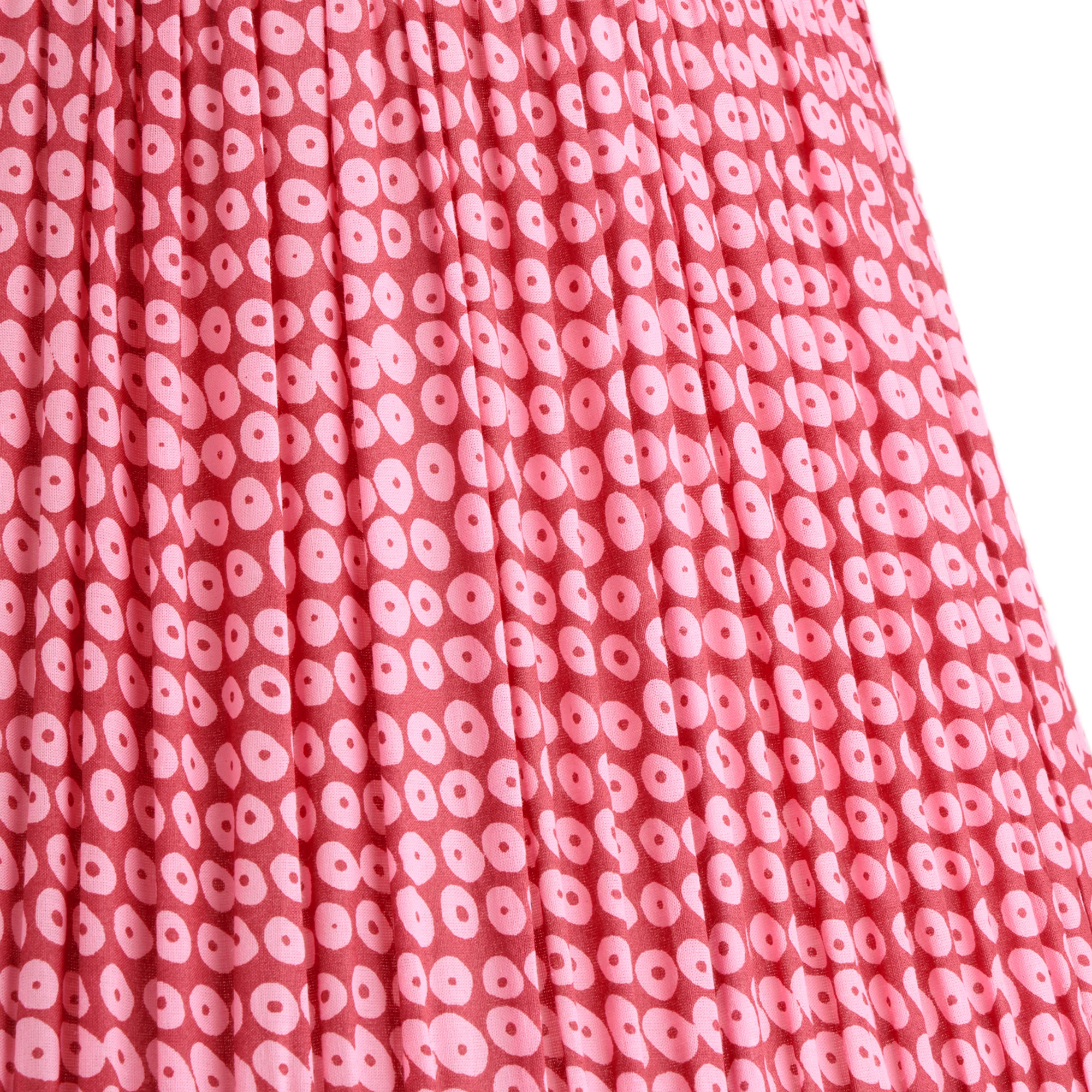 16 inch straight empire shade in pink block printed cotton