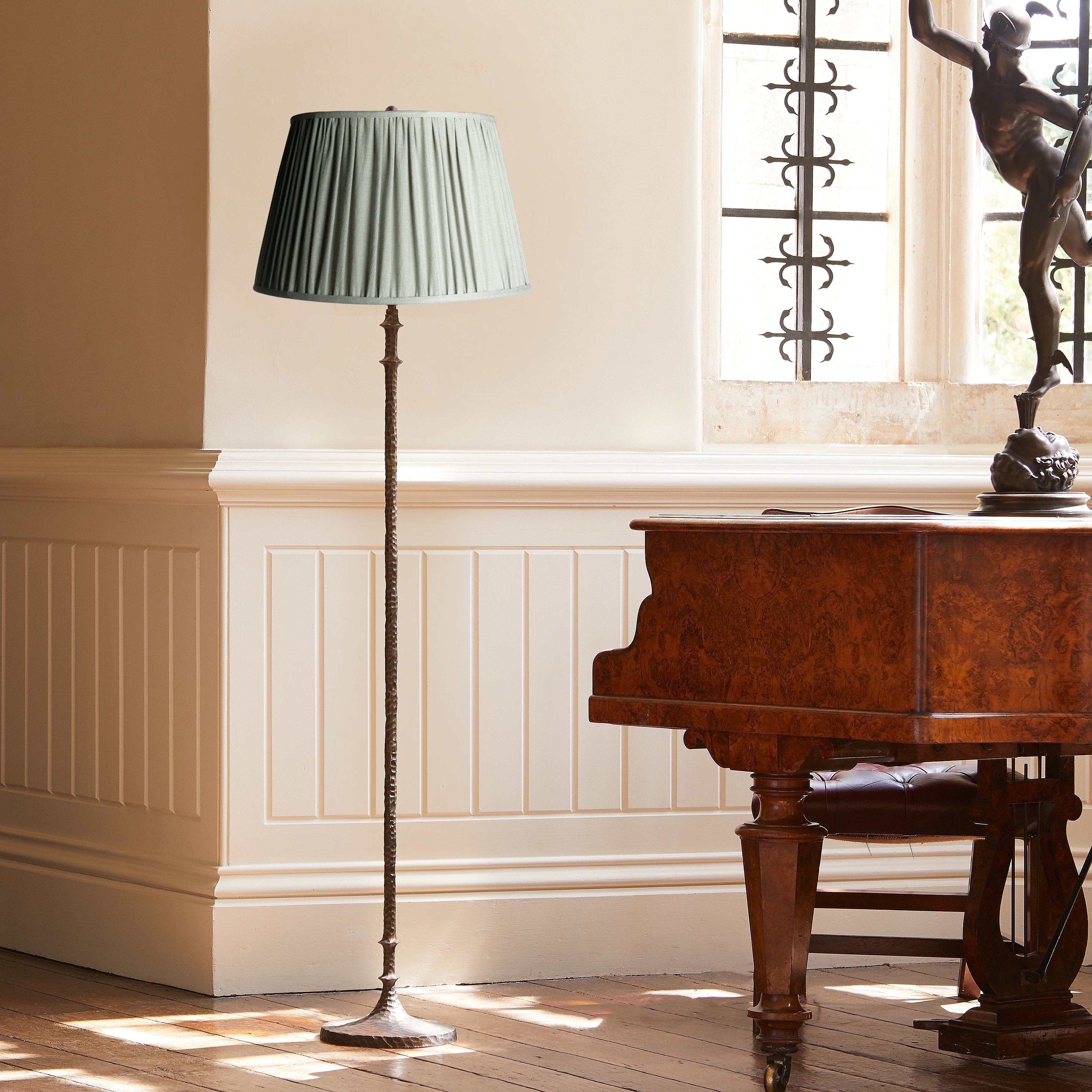 16 inch straight empire shade in smog stone washed linen - Image 2