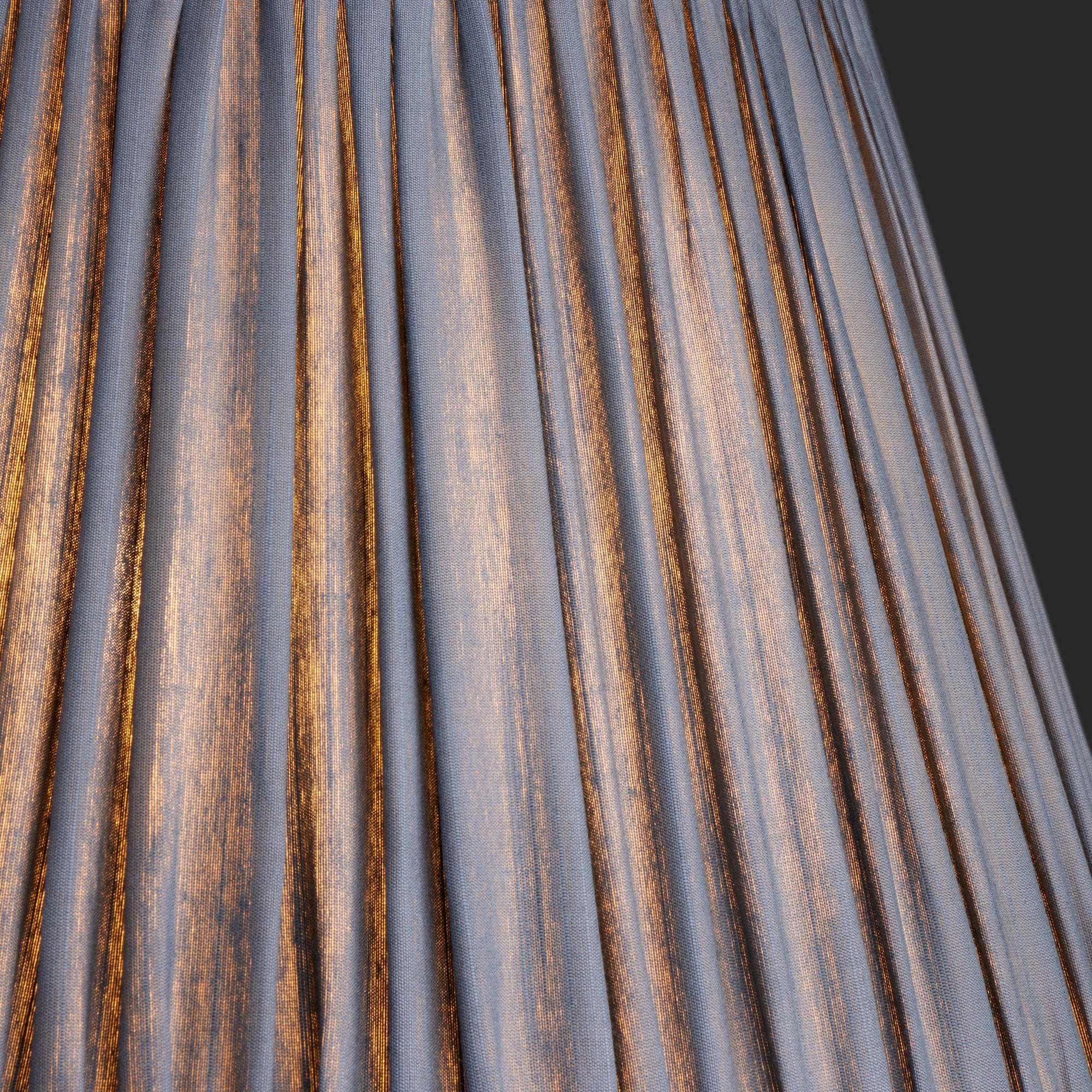 16 inch tall tapered shade in blue silk - Image 3