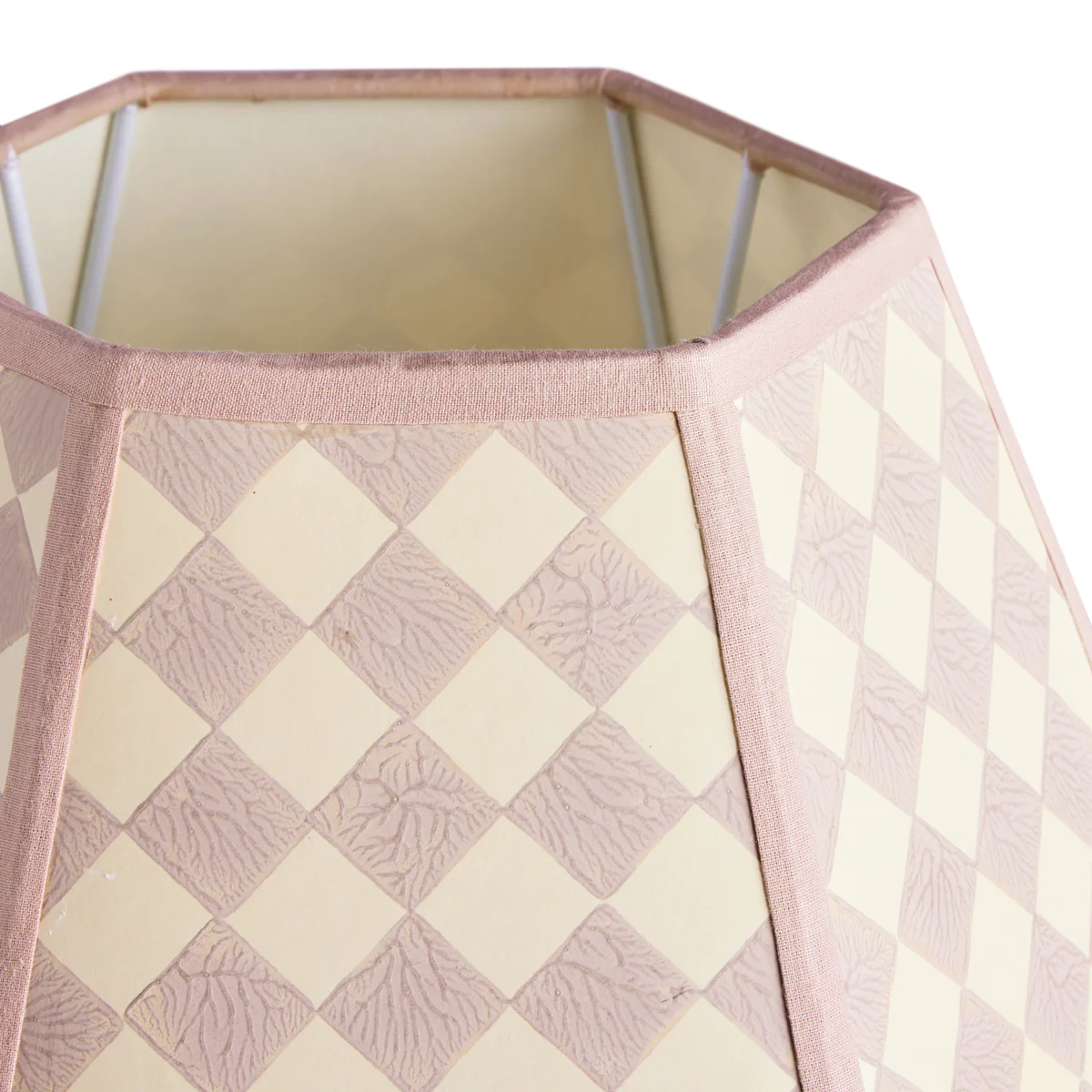 18 inch Milford check hexagon shade in petal - Image 4