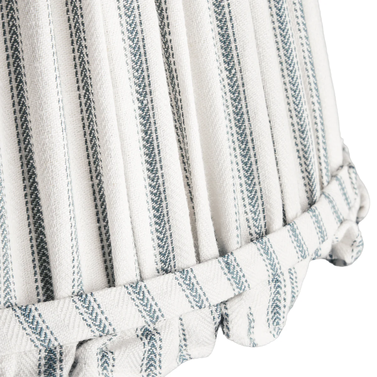 18 inch straight empire bloomer shade in blue ticking linen - Image 4