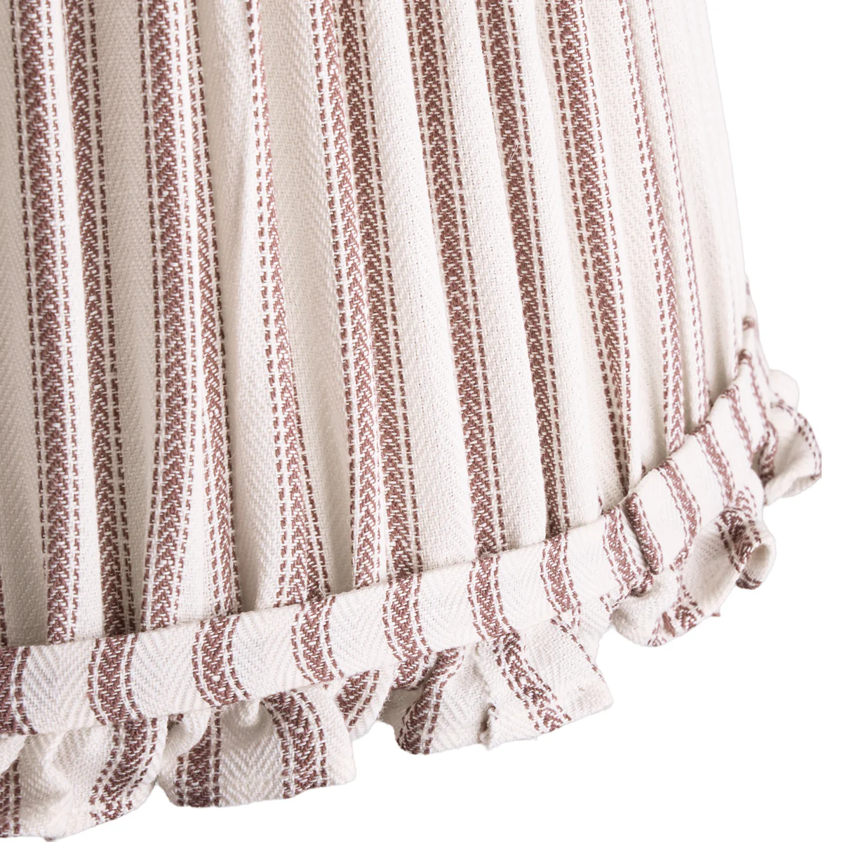18 inch straight empire bloomer shade in rust ticking linen - Image 6