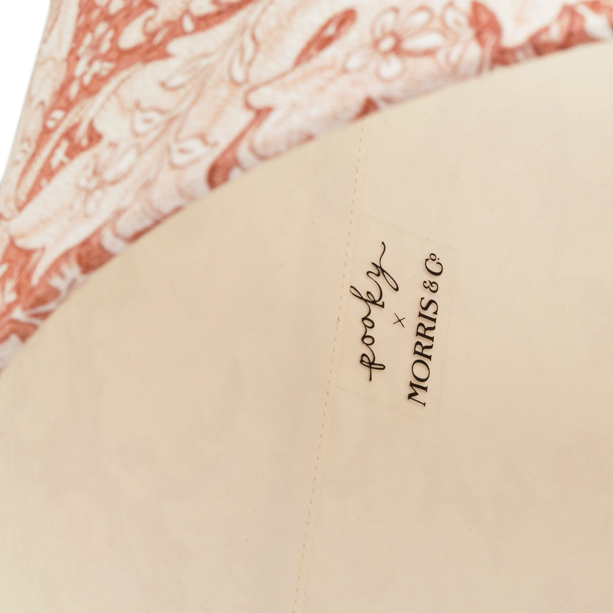 18 inch straight empire shade in brick dust wallflower printed cotton by Morris & Co - Image 4