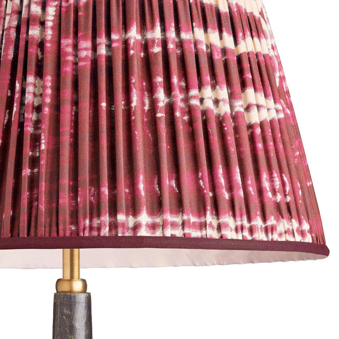 18 inch straight empire shade in Crimson tie dyed cotton - Image 2