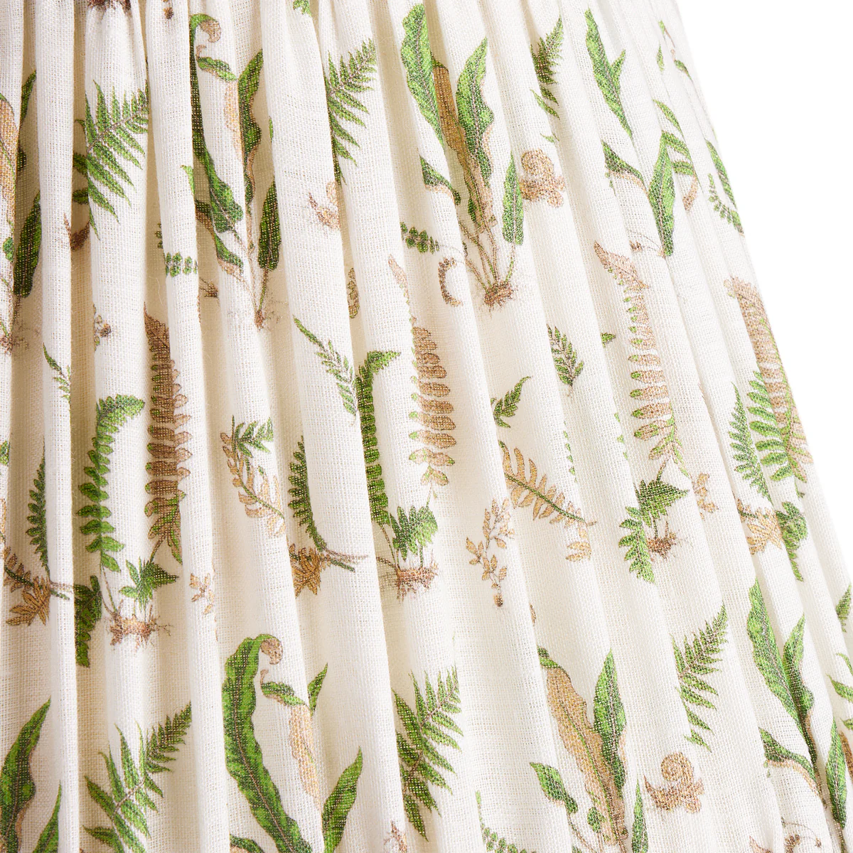 18 inch straight empire shade in emerald Ferns linen by GP & J Baker