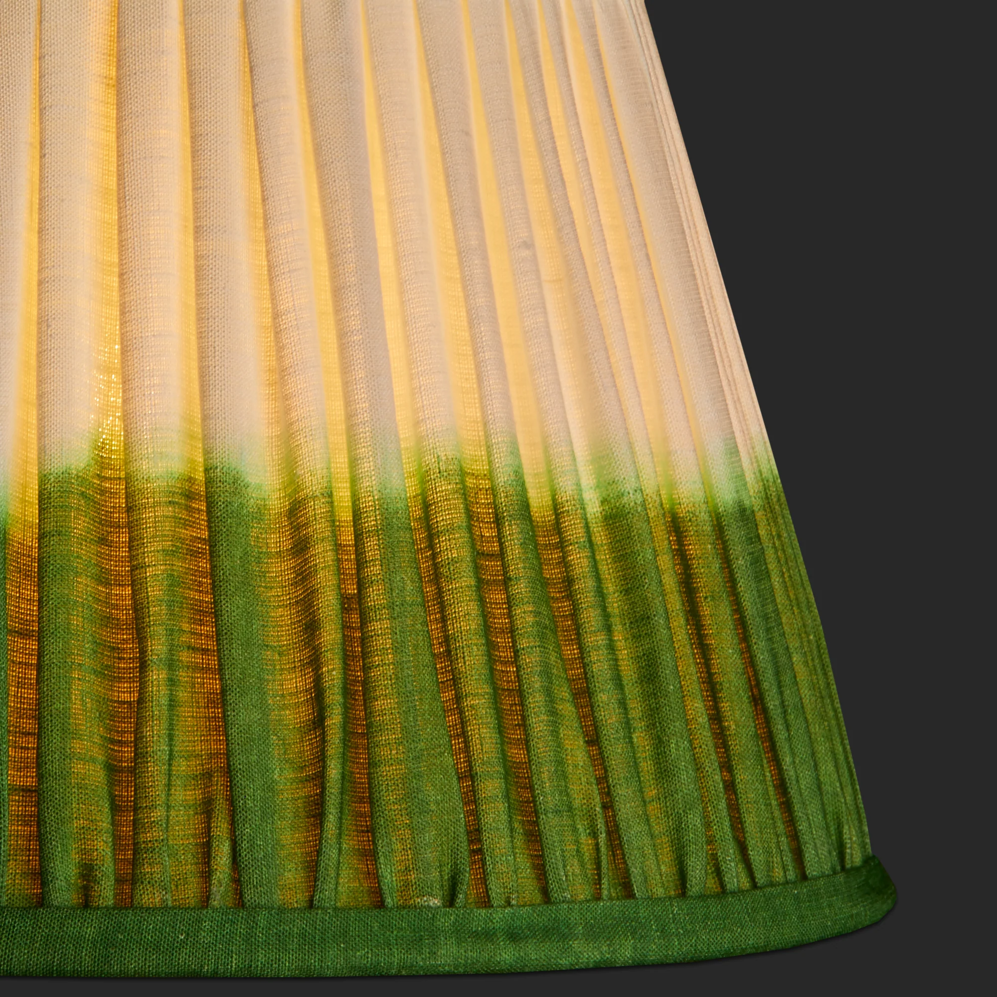 18 inch straight empire shade in green shibori linen - Image 2