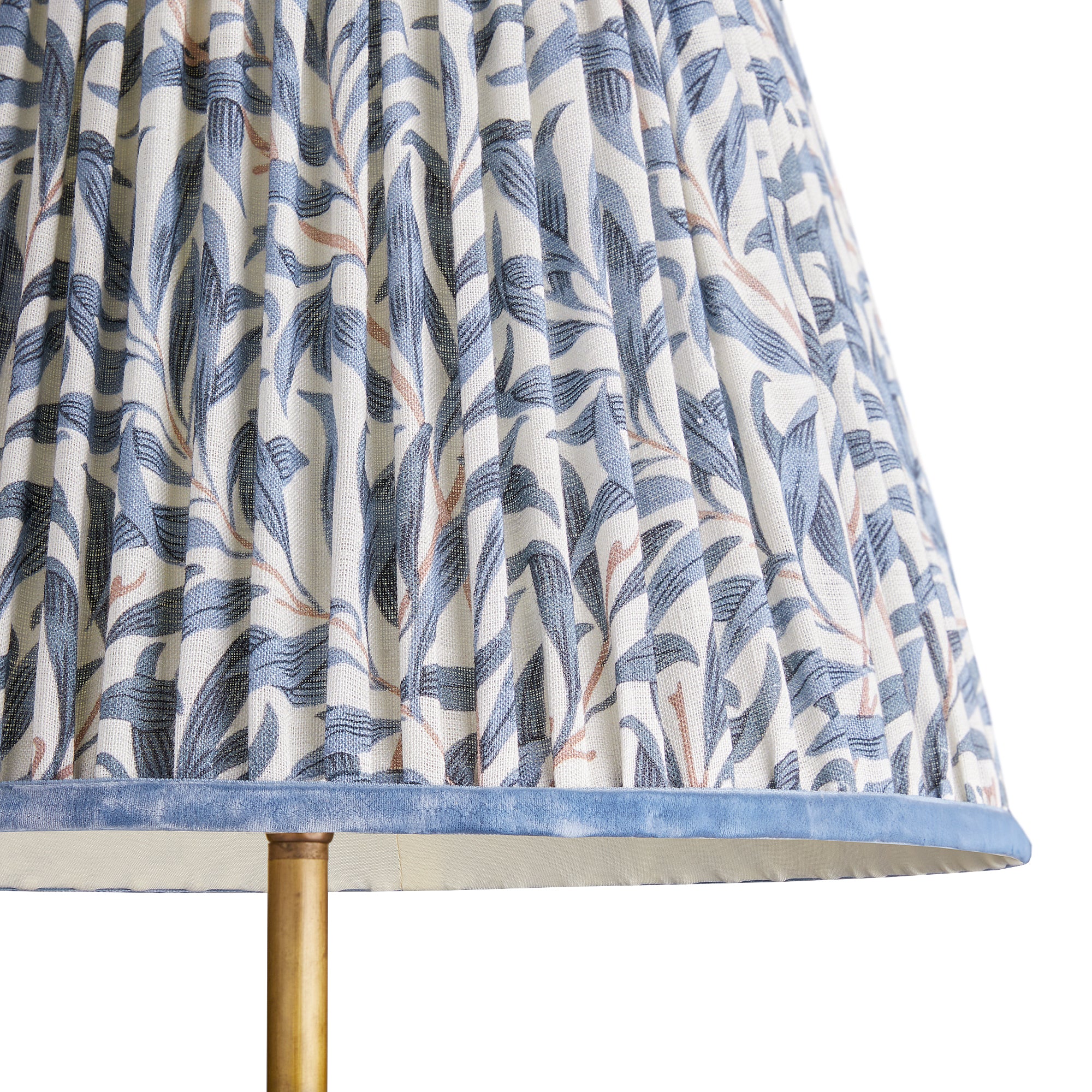 18 inch straight empire shade in indigo willow bough linen by morris & co - Image 2