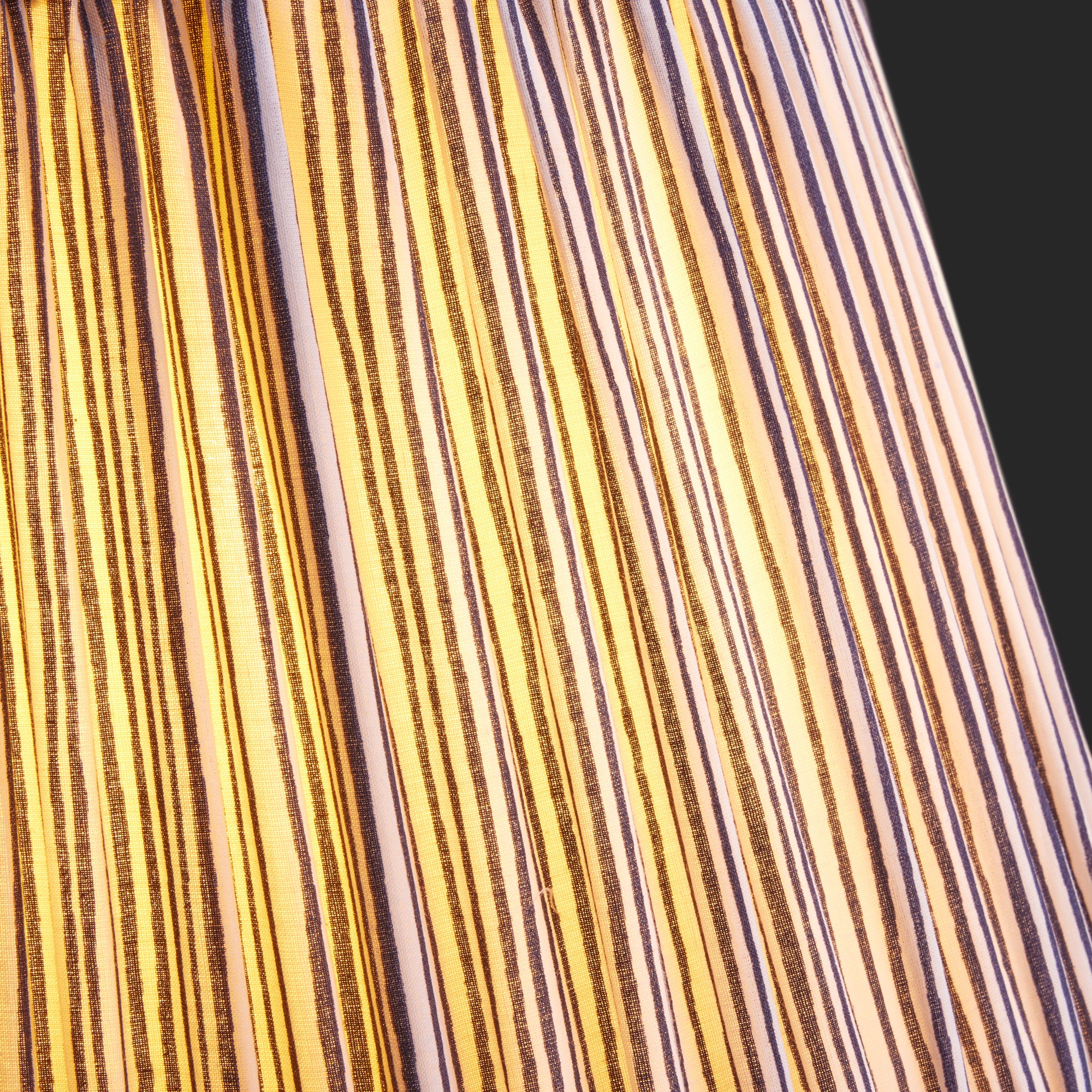 18 inch straight empire shade in navy candy stripe block printed cotton - Image 3