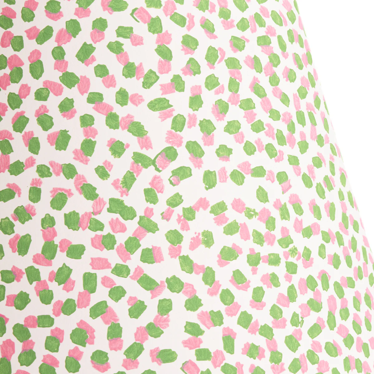 18 inch straight empire shade in pink and green Polka Dot paper by GP & J Baker