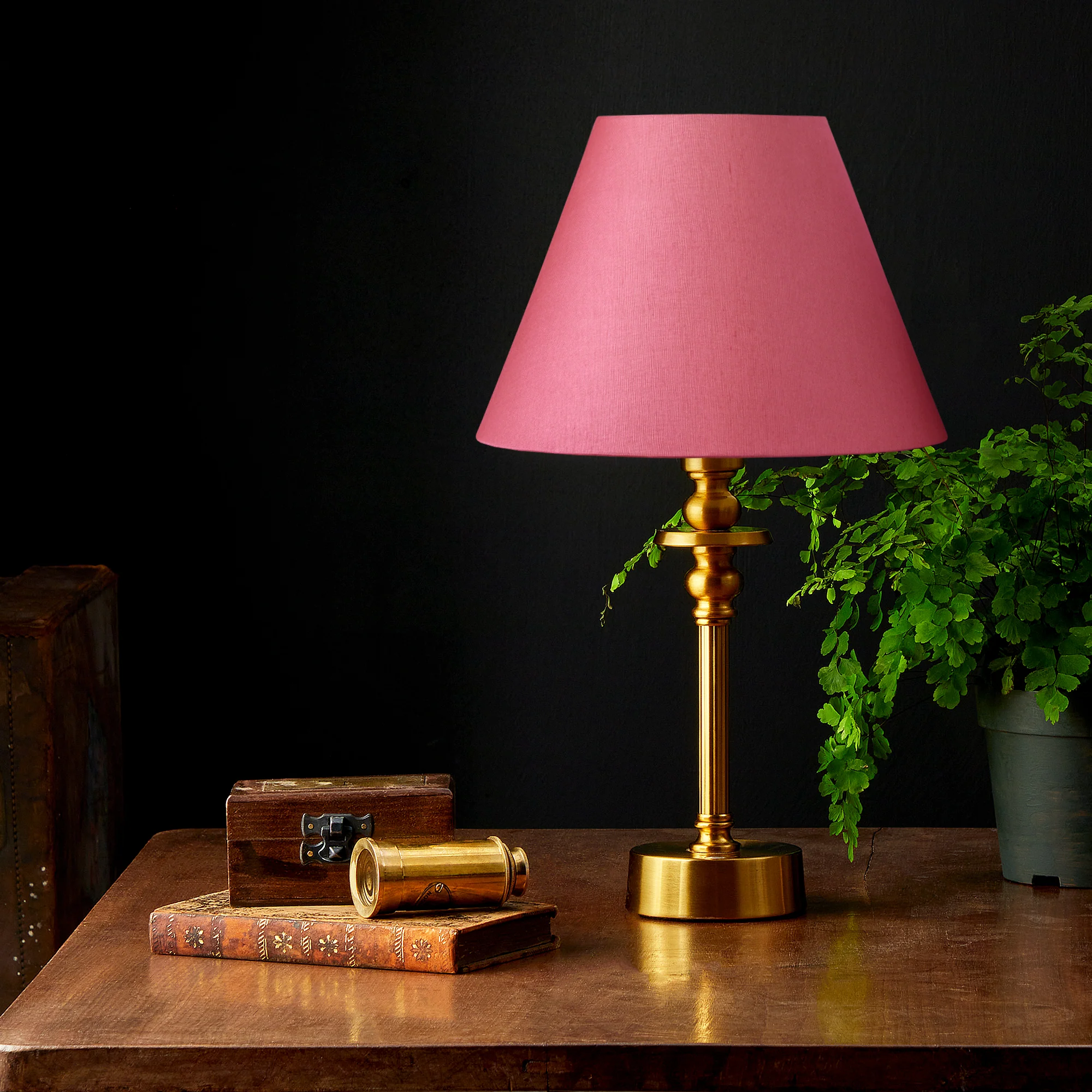 18 inch straight empire shade in raspberry taj silk - Image 4