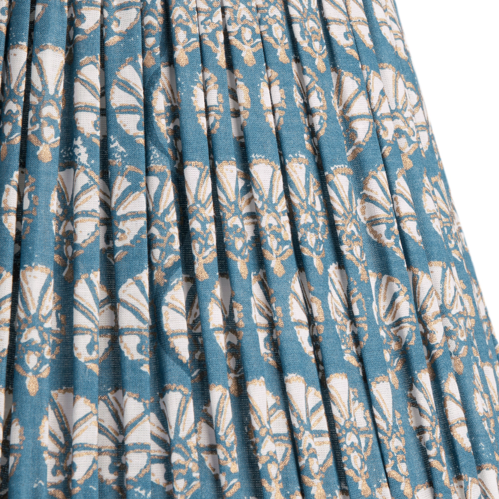 18 inch straight empire shade in turkish blue dervish with turkish blue tape