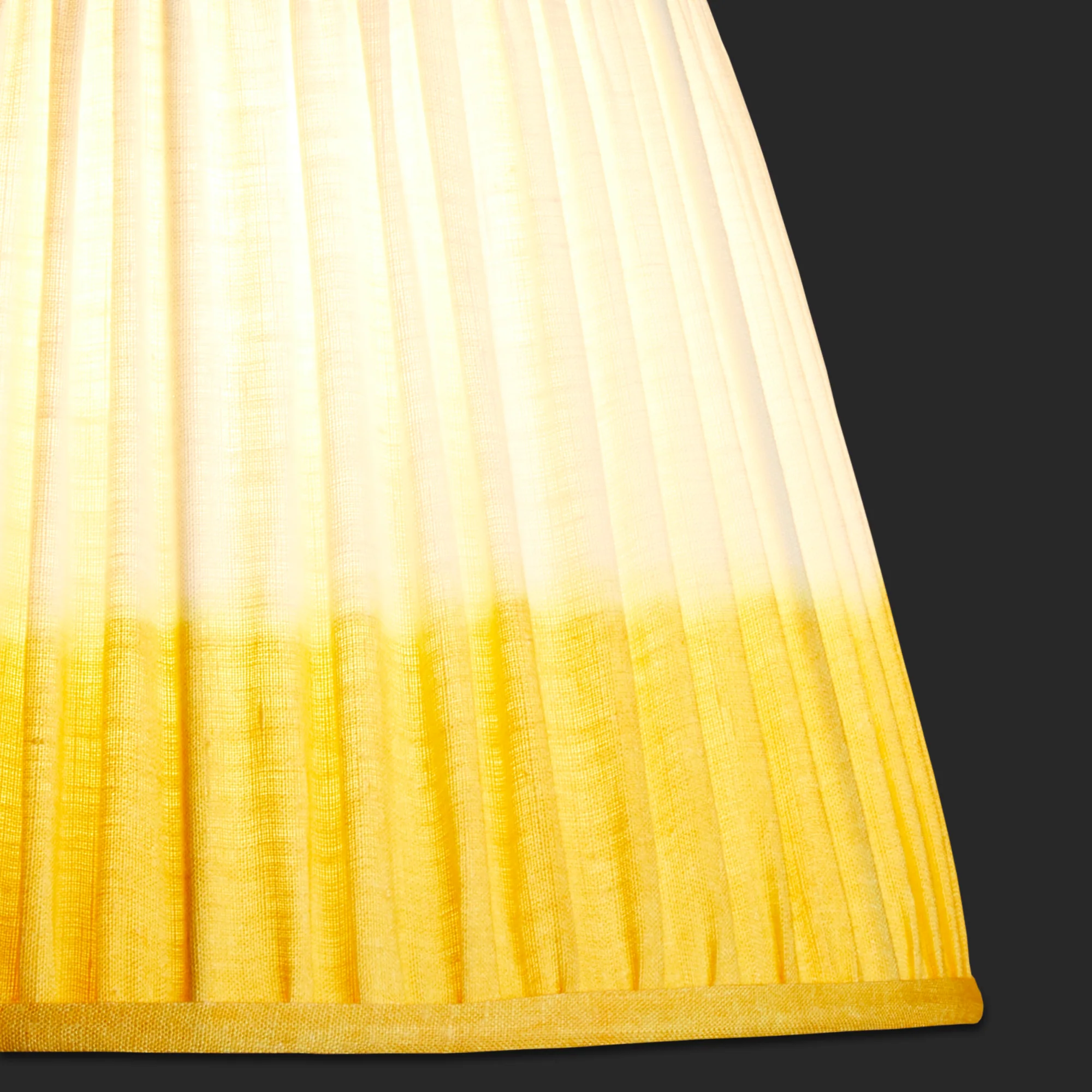 18 inch straight empire shade in yellow shibori linen - Image 2