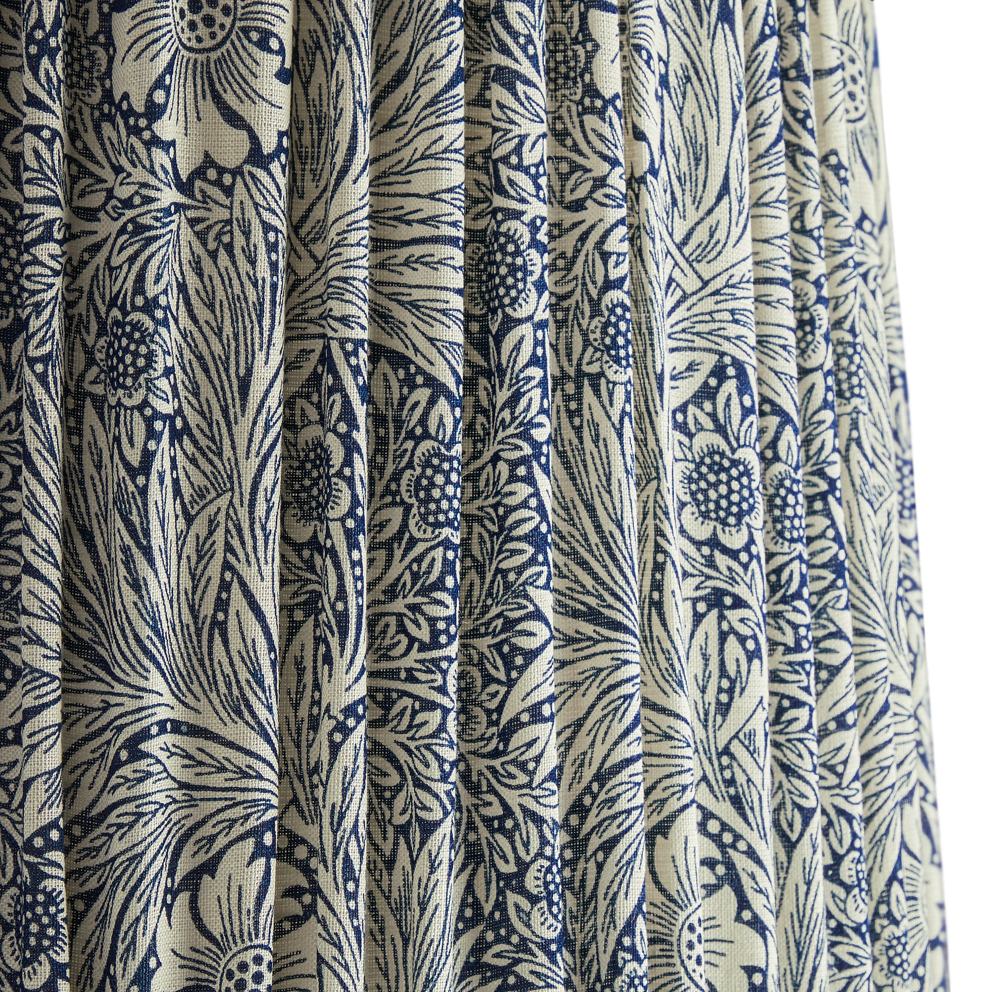20 inch straight empire shade in indigo marigold linen by morris & co