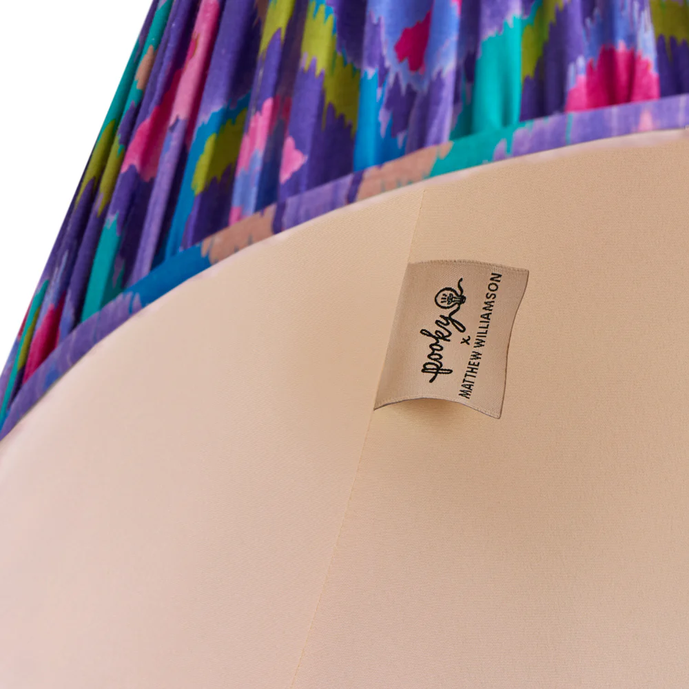 20 inch straight empire shade in purple mala ikat by Matthew Williamson - Image 4