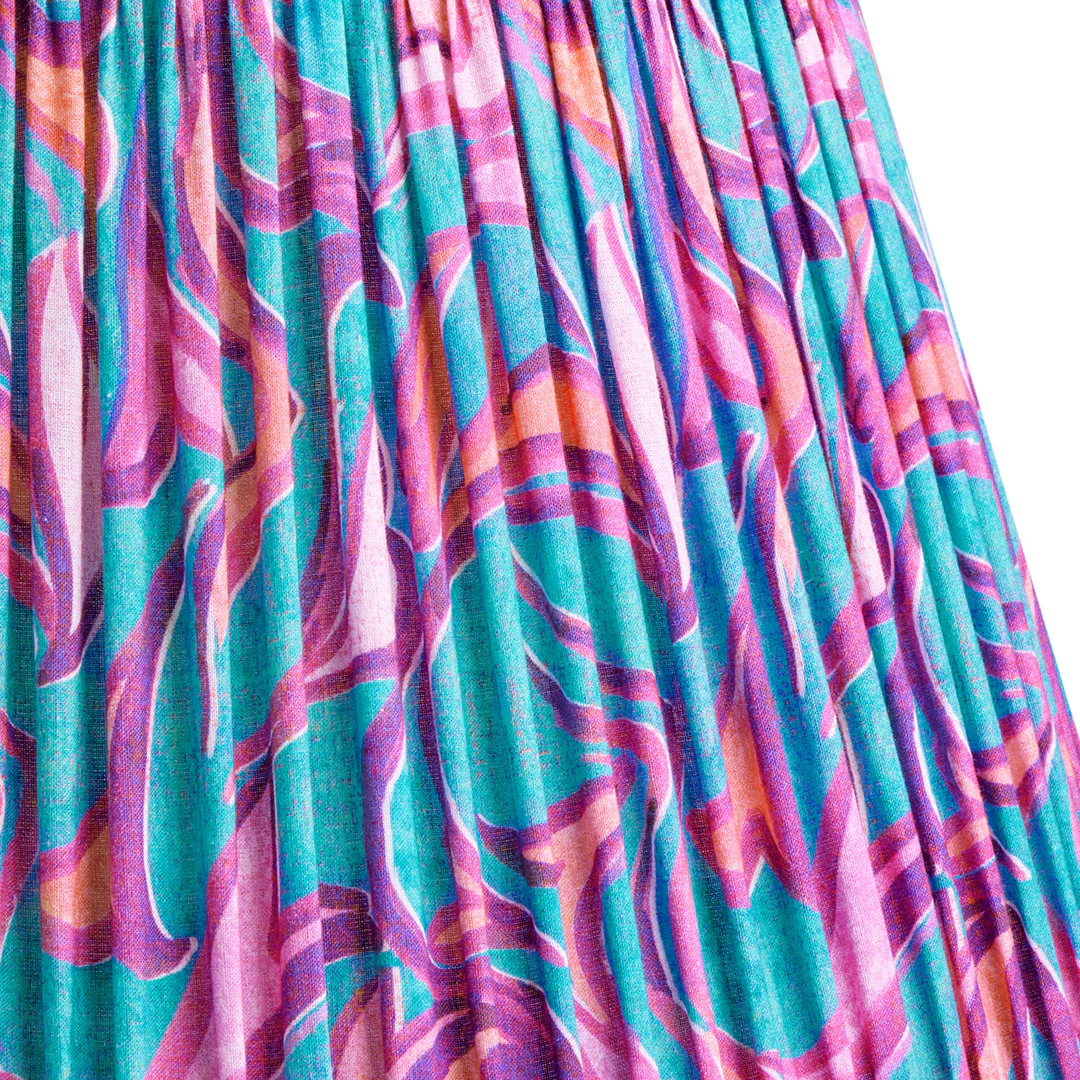 20 inch straight empire shade in turquoise Disco Zebra by Matthew Williamson