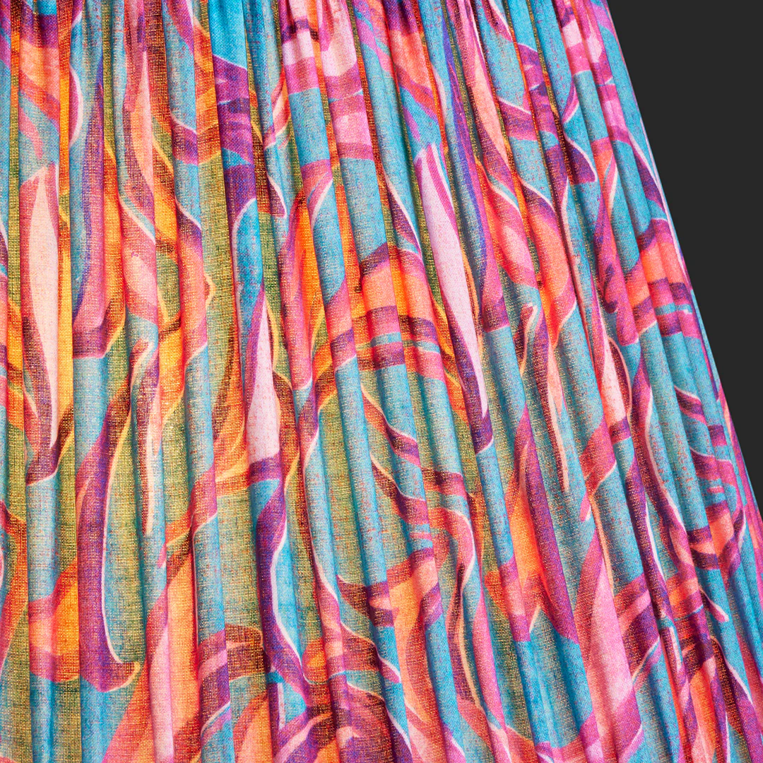 20 inch straight empire shade in turquoise Disco Zebra by Matthew Williamson - Image 3