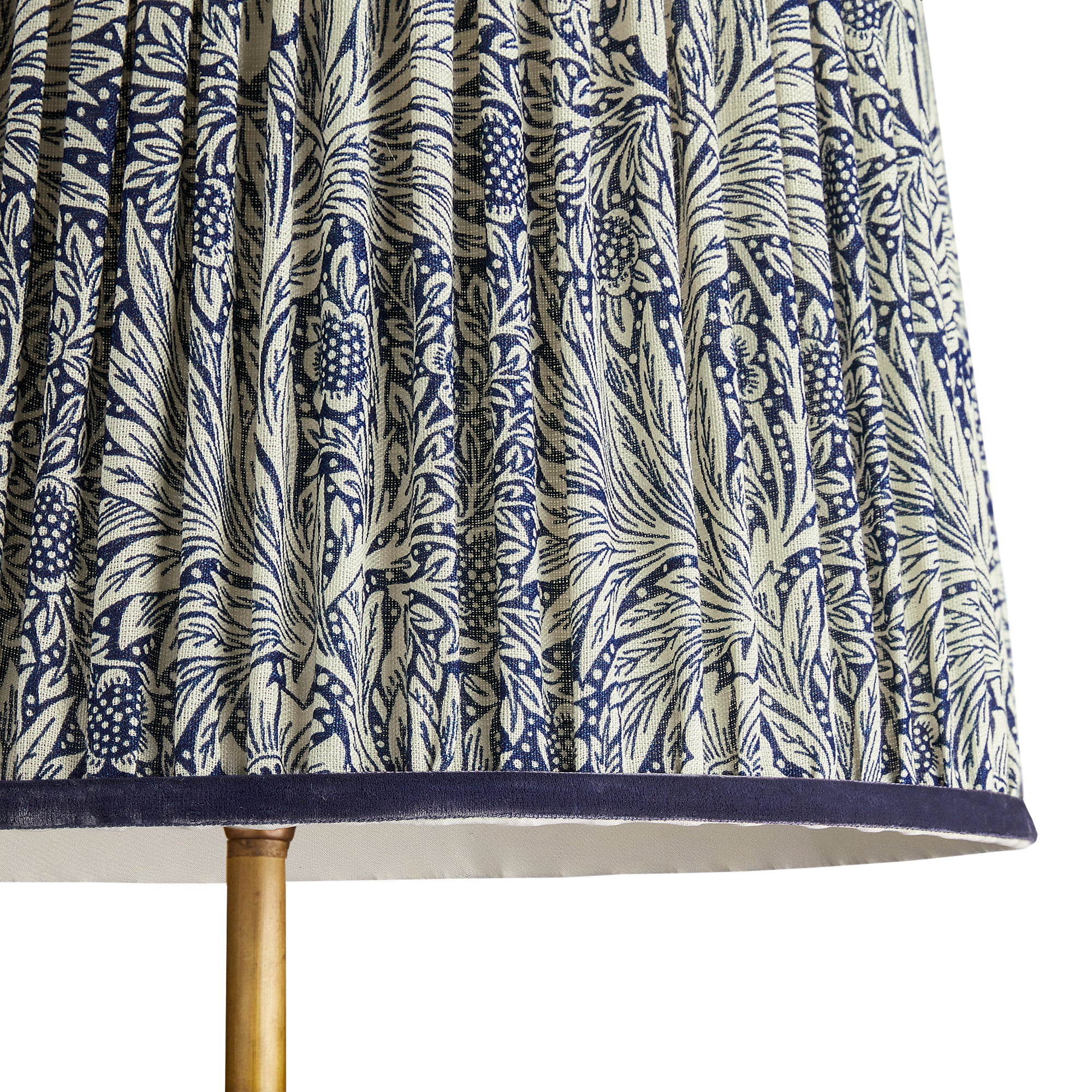5.5 inch tall tapered clip on shade in indigo marigold linen by morris & co - Image 2