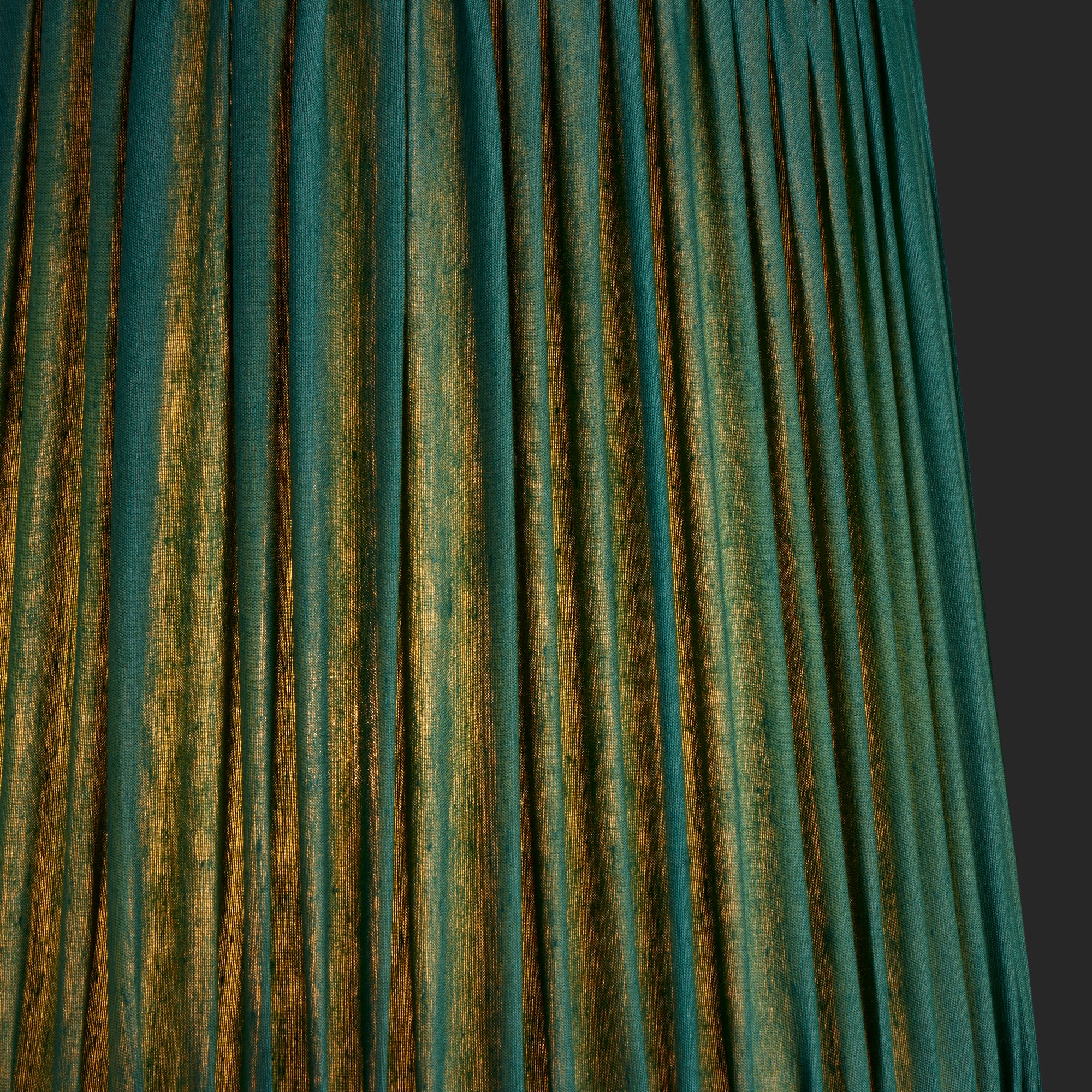 5.5 inch tall tapered clip on shade in pleated jade taj silk - Image 3