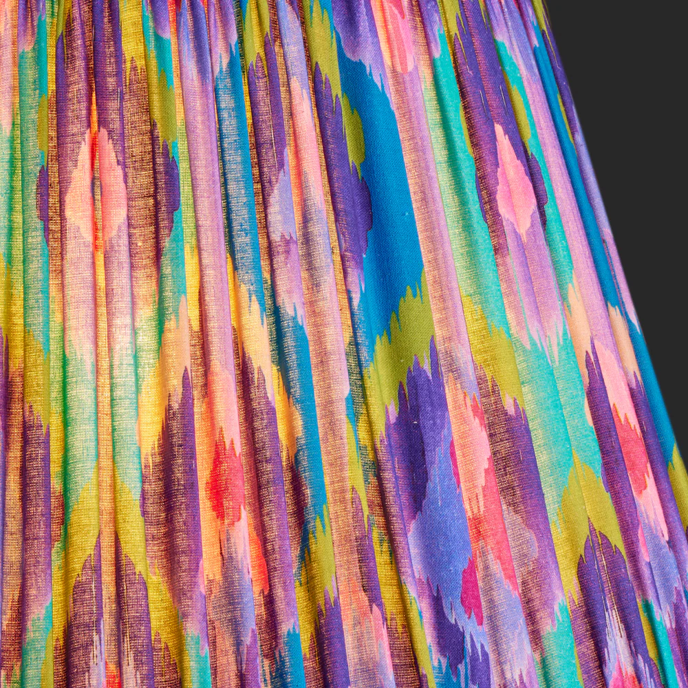 5.5 inch tall tapered clip on shade in purple mala ikat by Matthew Williamson - Image 3