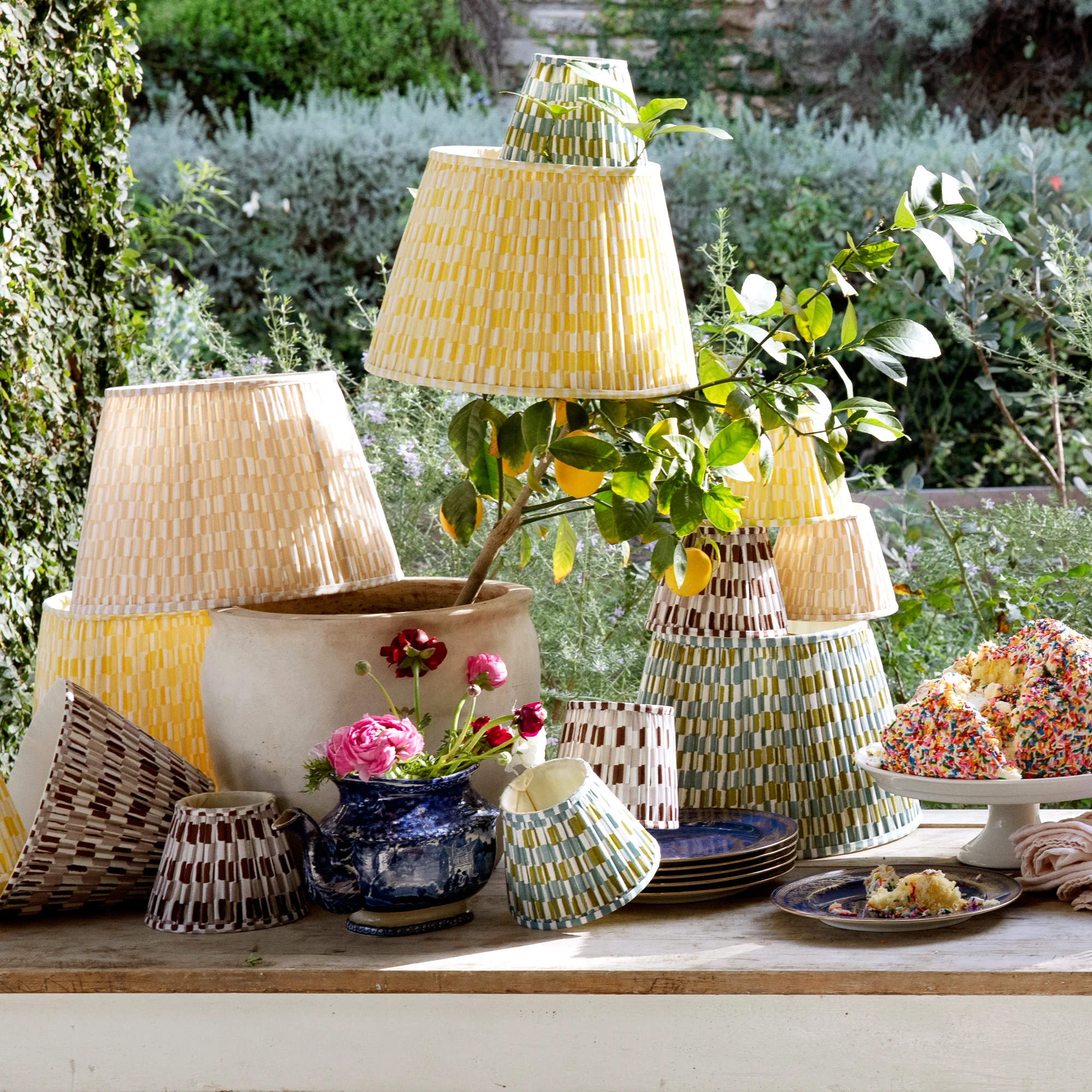 5.5 inch tall tapered shade for cordless lamps in Cappuccino Antonine by Novogratz - Image 2
