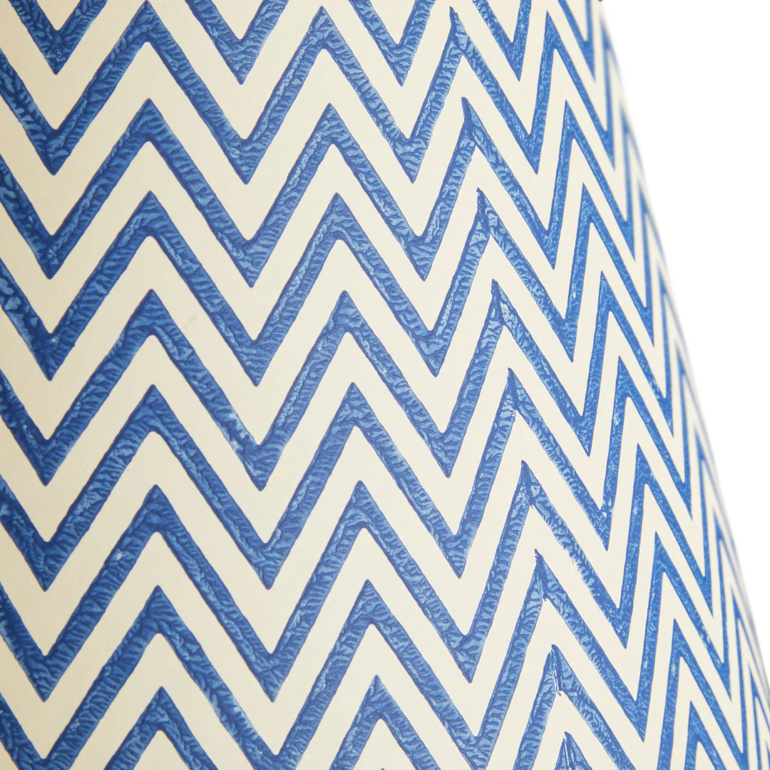 5.5 inch tall tapered shade for cordless lamps in ocean maps hand painted card