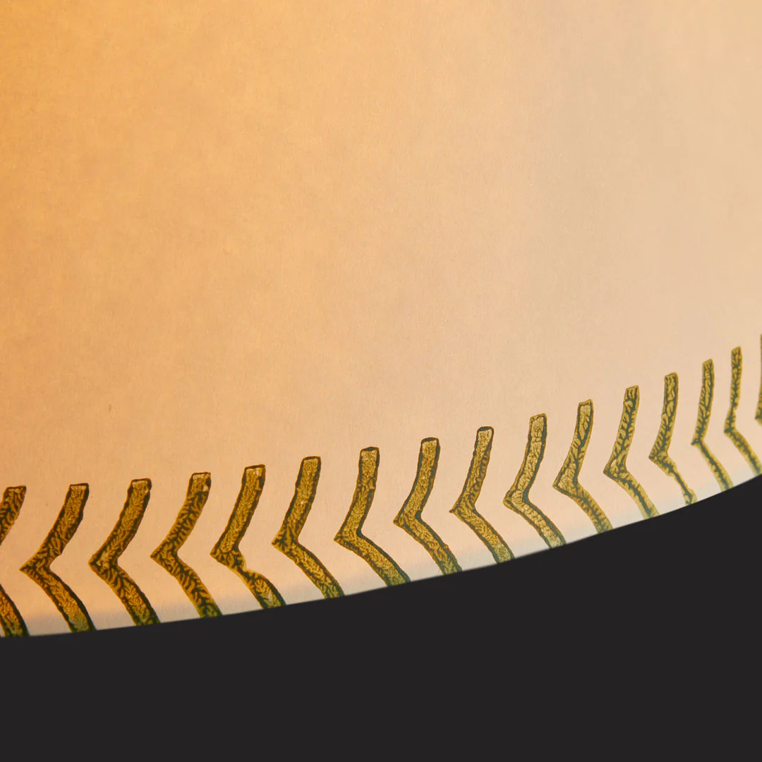 5.5 inch tall tapered shade for cordless lamps in verdant arrows hand painted card - Image 2