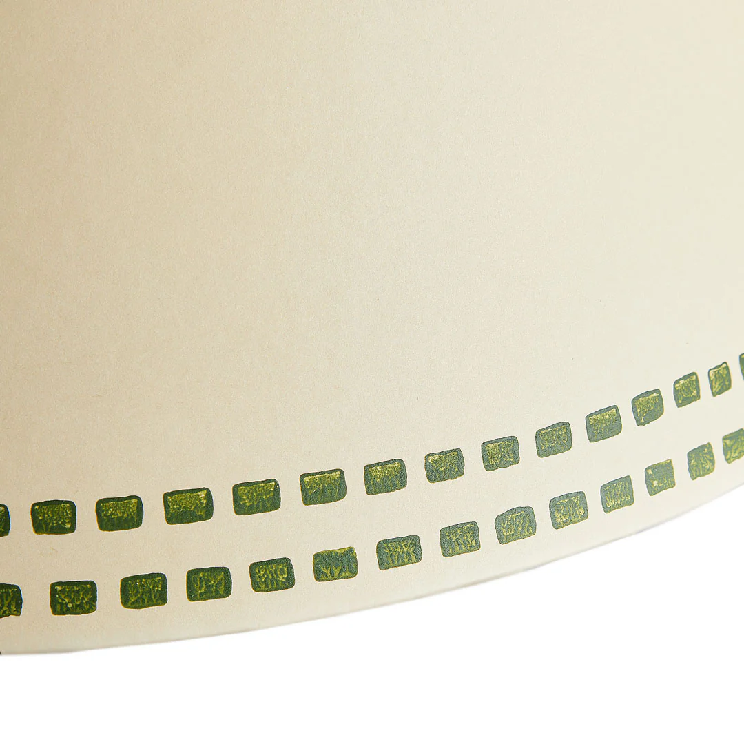 5.5 inch tall tapered shade for cordless lamps in verdant tracks hand painted card