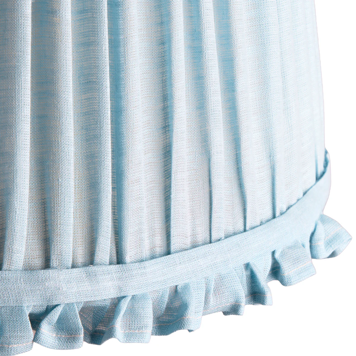 6 inch empire clip on bloomer shade in blue sky linen - Image 4