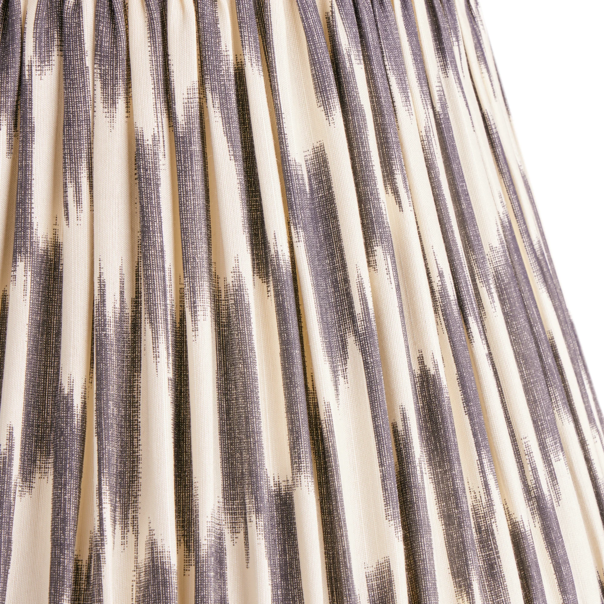 6 inch empire clip on shade in atlas ikat black and cream silk