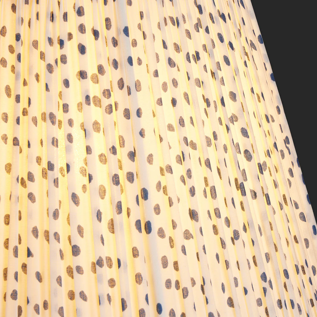 6 inch empire clip on shade in blue dotty - Image 3