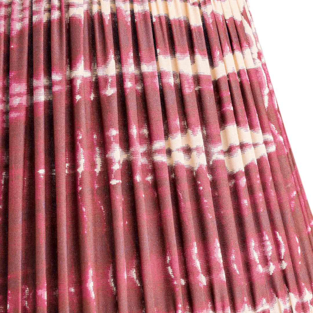 6 inch empire clip on shade in Crimson tie dyed cotton