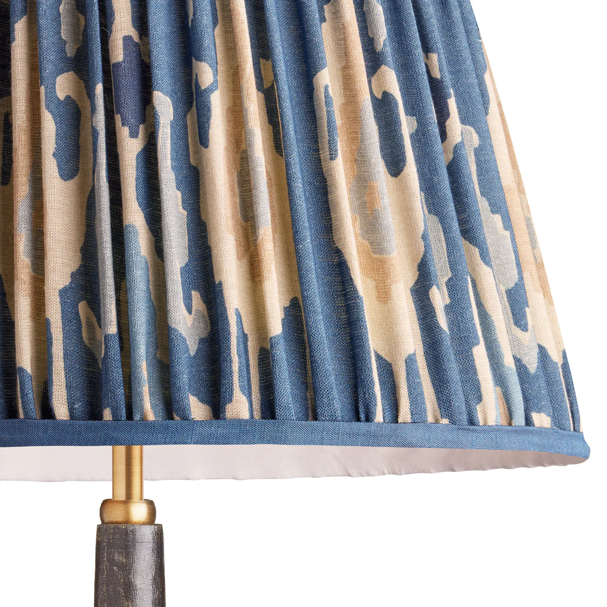 6 inch empire clip on shade in denim Bokhara gathered linen by GP & J Baker - Image 2