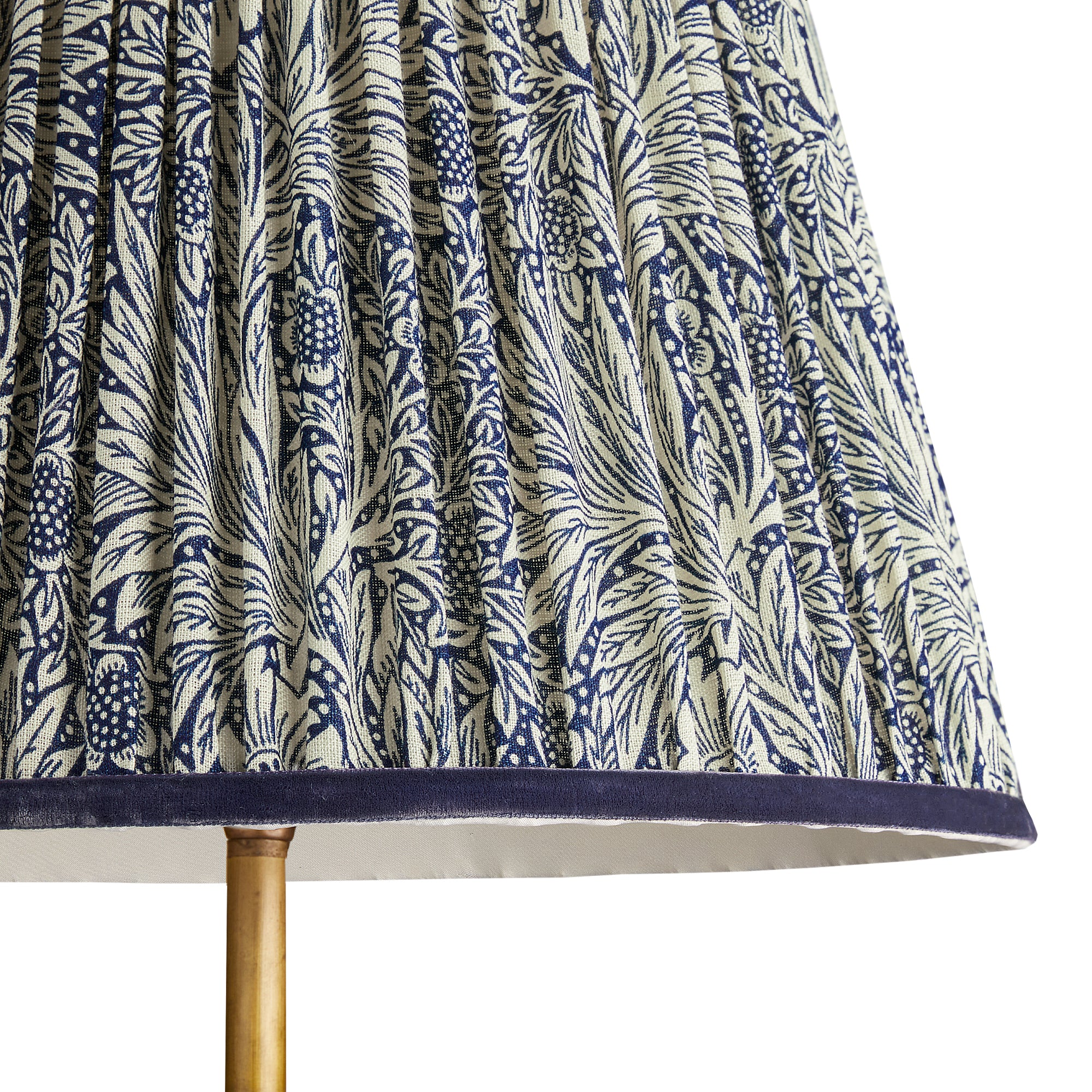 6 inch empire clip on shade in indigo marigold linen by morris & co - Image 2