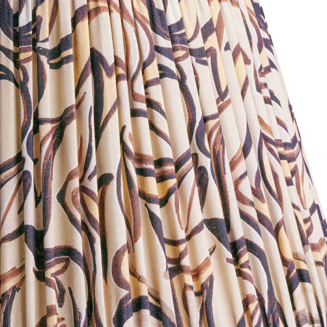 6 inch empire clip on shade in natural Disco Zebra by Matthew Williamson