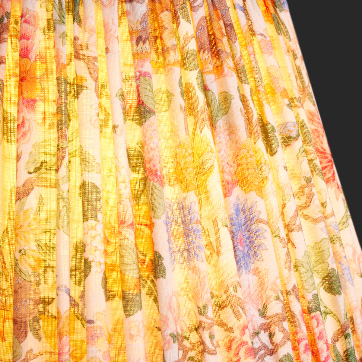 6 inch empire clip on shade in original Little Magnolia linen by GP & J Baker - Image 3