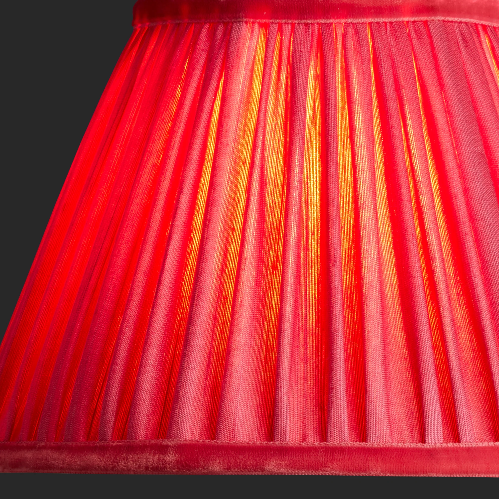 6 inch empire clip on shade in ruby silk - Image 2