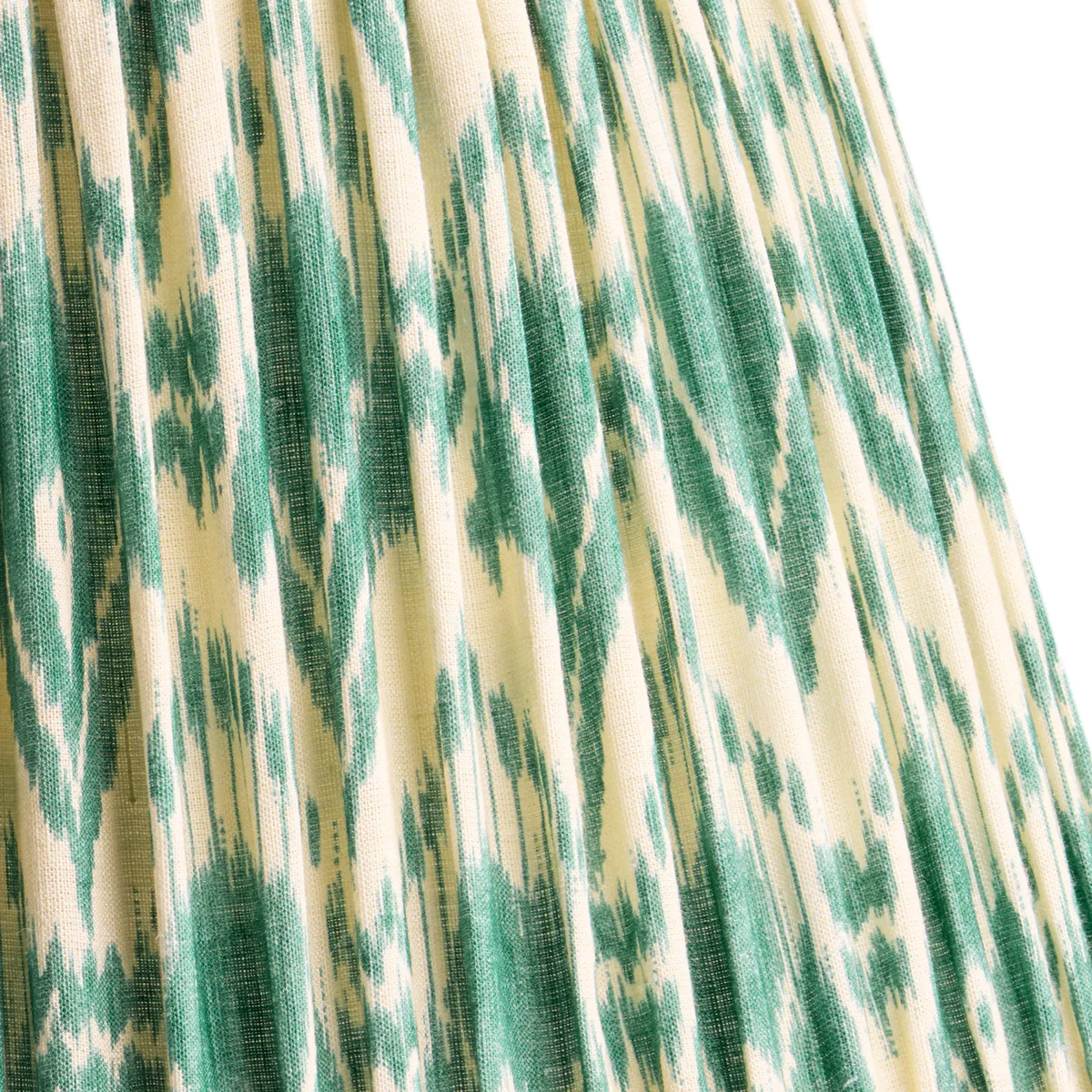 6 inch empire clip on shade in teal Zaraband gathered linen by GP & J Baker