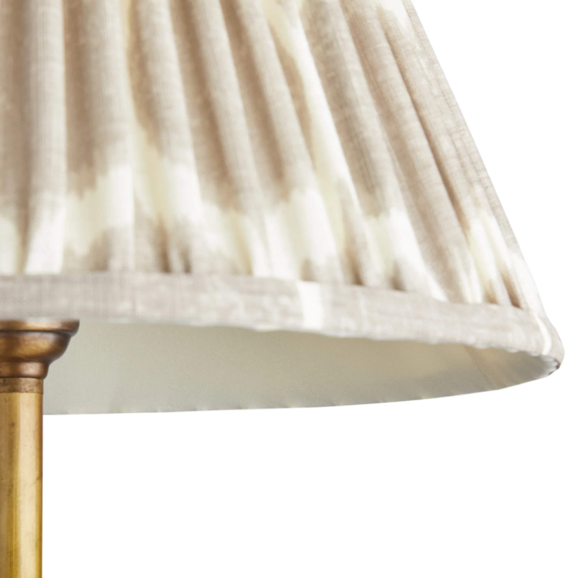 6 inch empire clip on shade in yoda ikat printed gray linen - Image 2