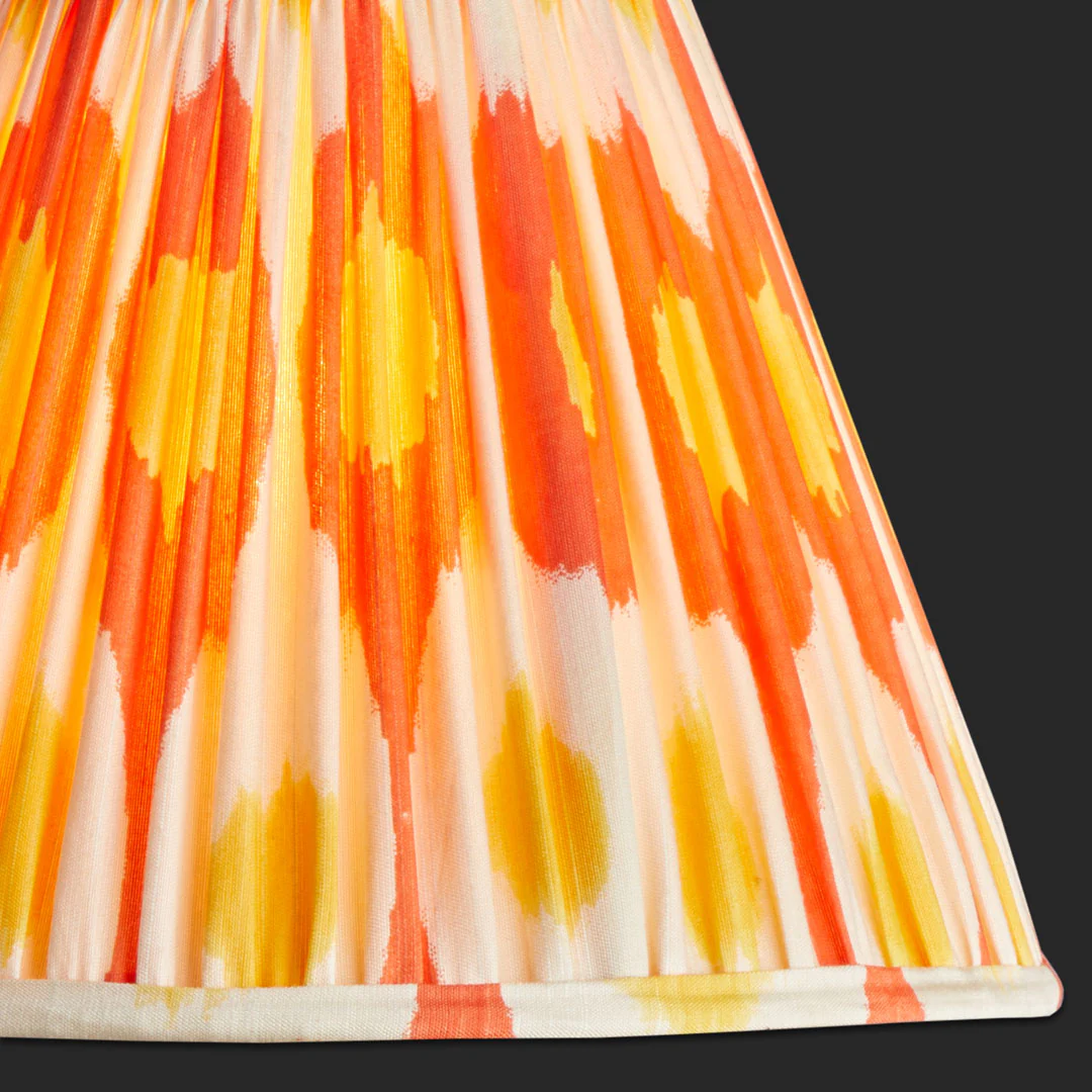 6 inch empire shade for cordless lamps in egg & spoon ikat st clements silk - Image 2