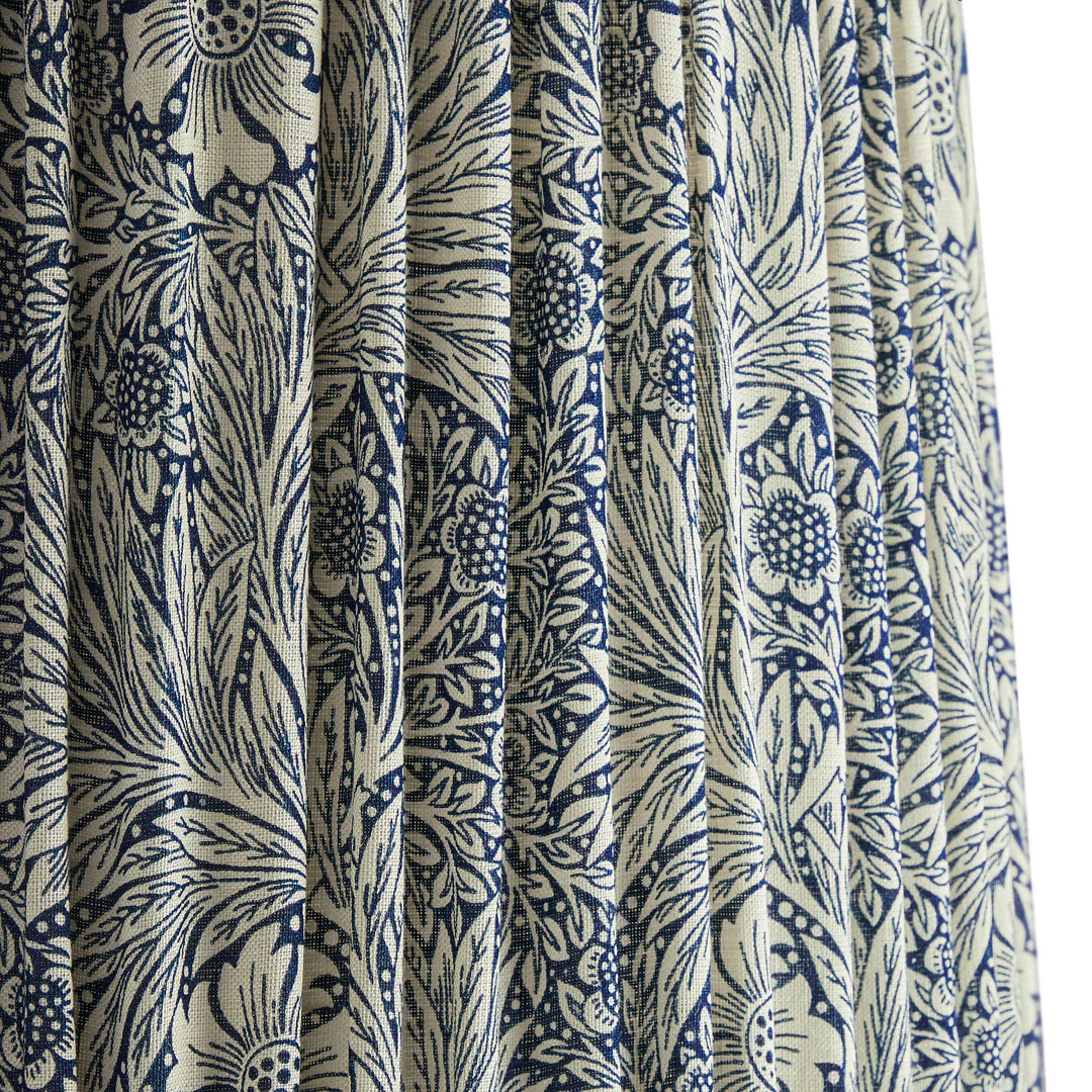 6 inch empire shade for cordless lamps in indigo marigold linen by morris & co