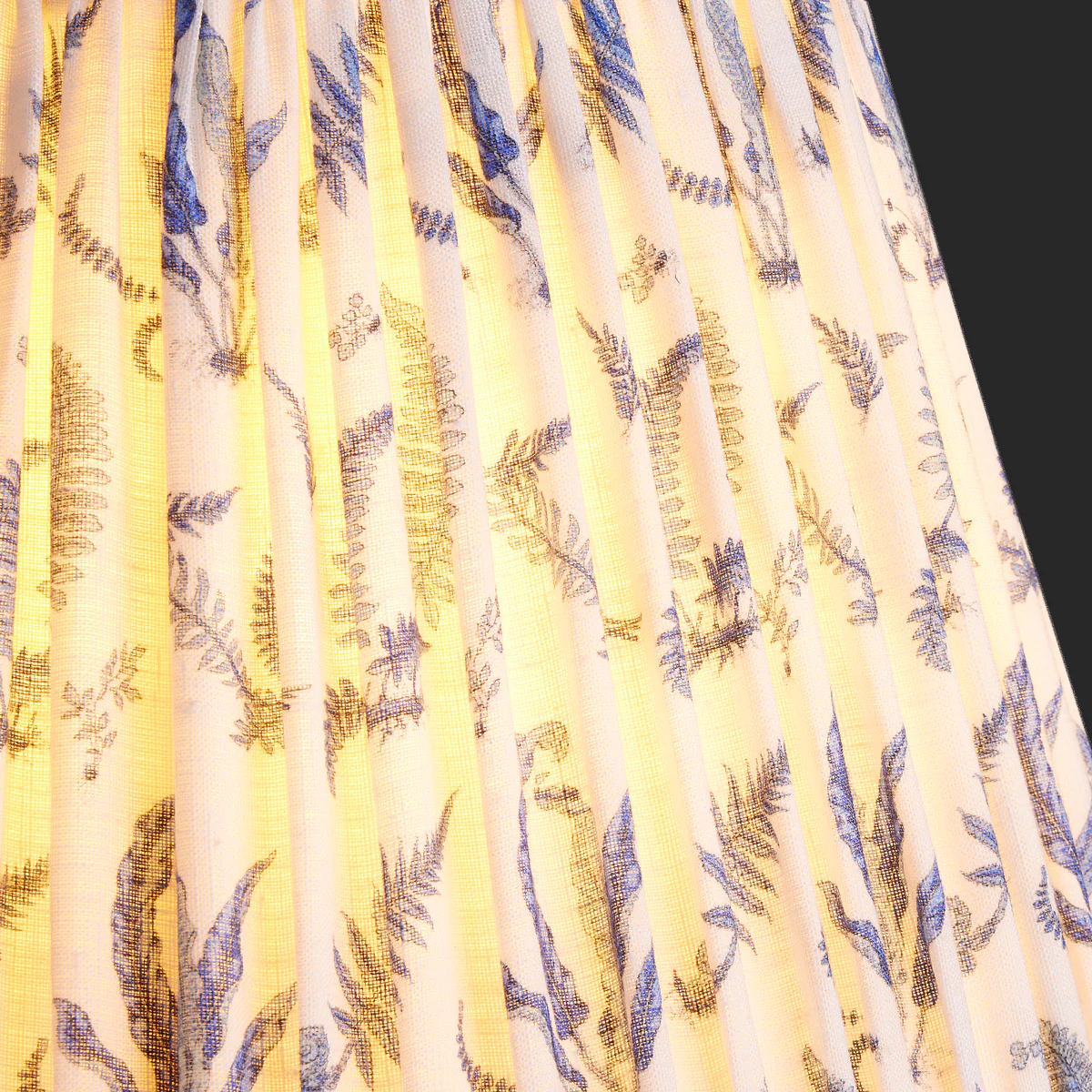 6 inch empire shade for cordless lamps in jubilee Ferns linen by GP & J Baker - Image 3