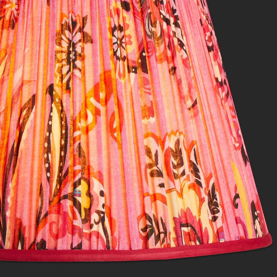 6 inch empire shade for cordless lamps in pink Paisley by Matthew Williamson - Image 2