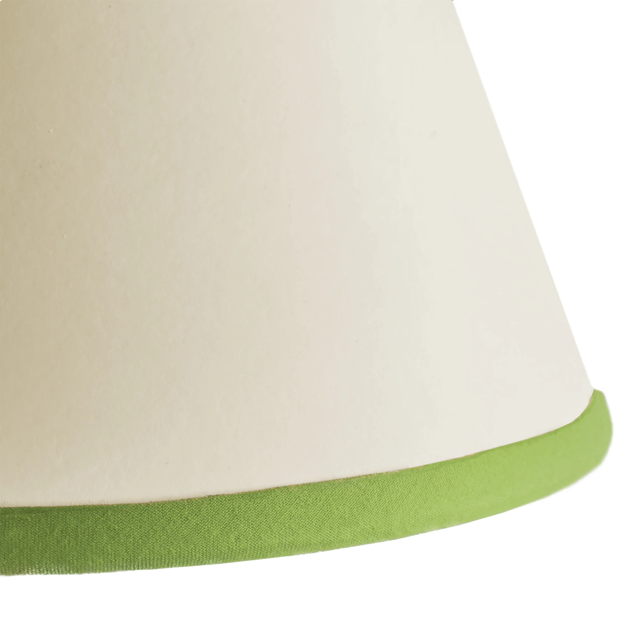 6 inch empire shade for cordless lamps in top n tail cream card with classic green tape