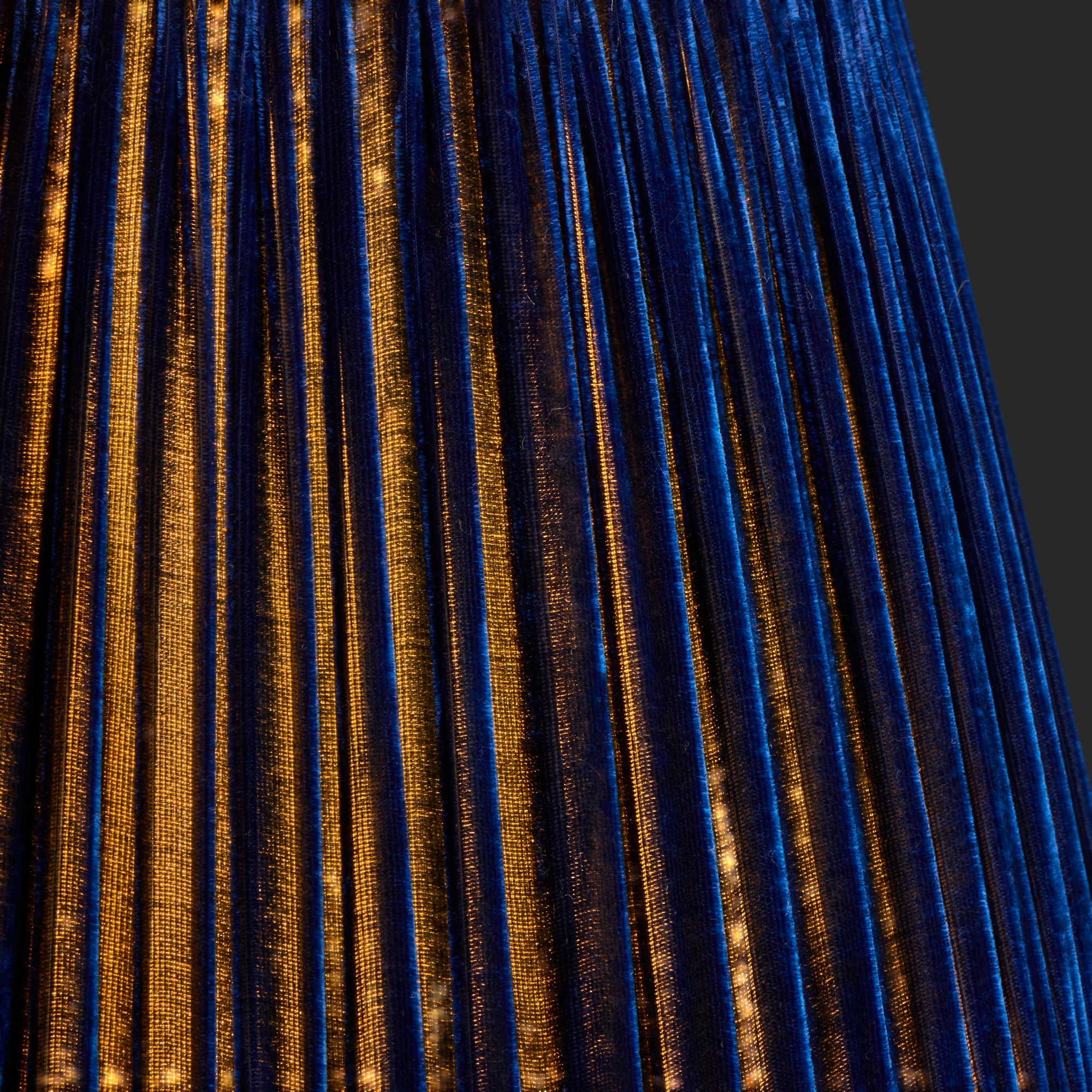 6 inch empire Shade in royal blue silk velvet - Image 3