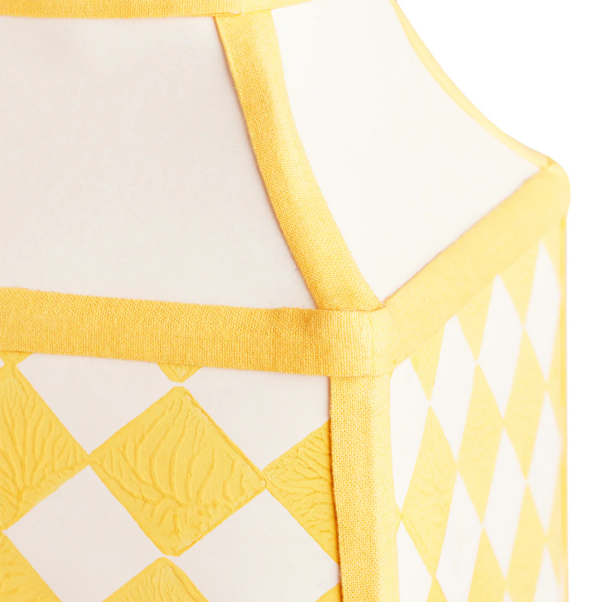 6 inch Milford check square pendant shade in cornsilk - Image 2