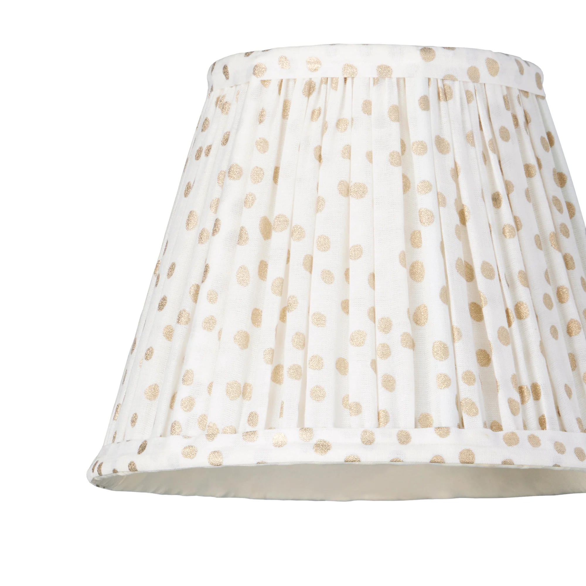 7 inch pendant lamp shade in gold dotty - Image 2
