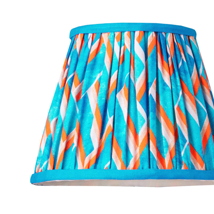 7 inch pendant shade in blue herringbone by Matthew Williamson - Image 2