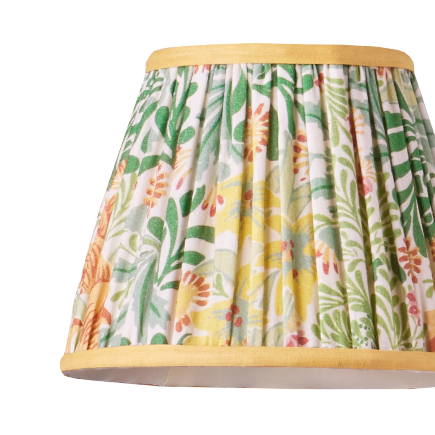 7 inch pendant shade in herball and weld bower printed cotton by Morris & Co - Image 2